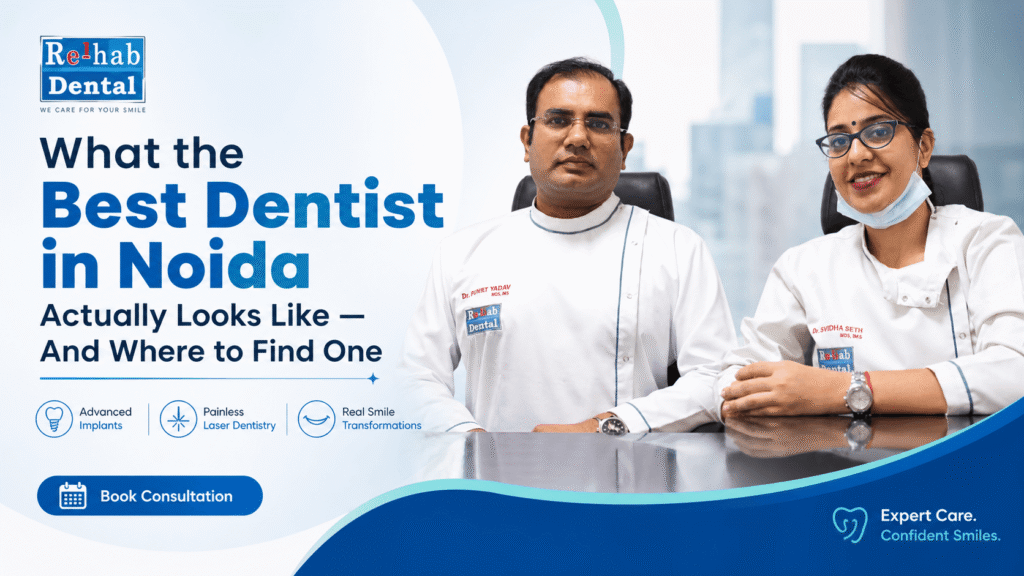 Best Dentist Near Me - Re-Hab Dental - What the Best Dentist in Noida Actually Looks Like — And Where to Find One Best Dentist in Noida | Advanced Dental Clinic for Implants & Smile Makeover